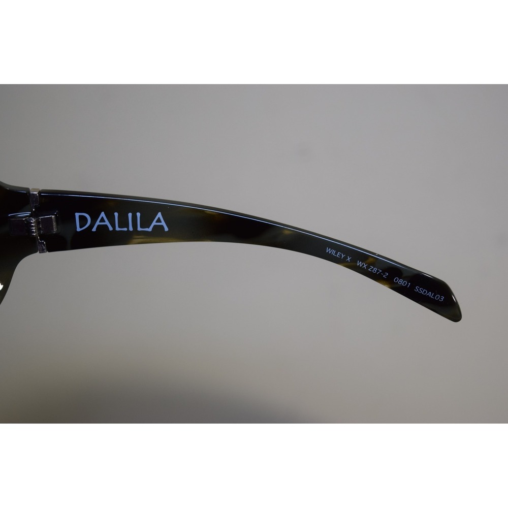 Wiley X DALILA Green Tortoise Wrap WOMENS Oversized Sunglasses Frame Italy FLAW - Picture 10 of 16